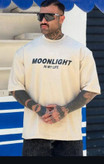 تیشرت مردانه پنبه قواره باکسی طرح moonlight
