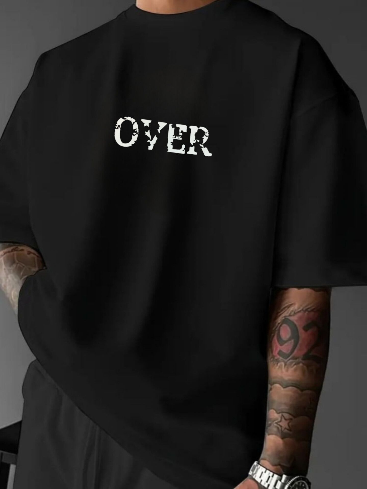 تیشرت مردانه پنبه دورس دونخ  over